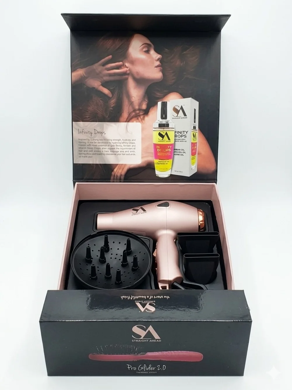2- Piece Hair Styling Set o Hair Dryer + Thermal Comb Set